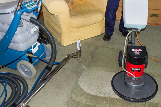 Rotary shampoosing carpets